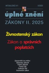 Aktualizace II/1 / 2025 - Živnostenský zákon