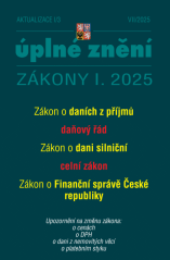 Aktualizace I/3 / 2025 - o daních z příjmů, daňový řád